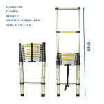 Thang nhôm rút đơn Nikita ALU40 khoảng cách bậc 40cm chống trượt TY-350