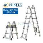 Thang nhôm rút đôi chữ A đa năng Nikita NKT-AI38