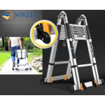 Thang nhôm rút đa năng có bánh xe và khóa trợ lực Nikita NKT-AID72