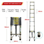 Thang rút đơn Inox chống trượt Nikita ID51