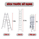 Thang nhôm gấp 4 khúc Nikita A403
