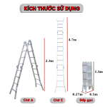 Thang nhôm gấp 4 khúc Nikita A404