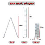 Thang nhôm gấp 4 khúc Nikita A405
